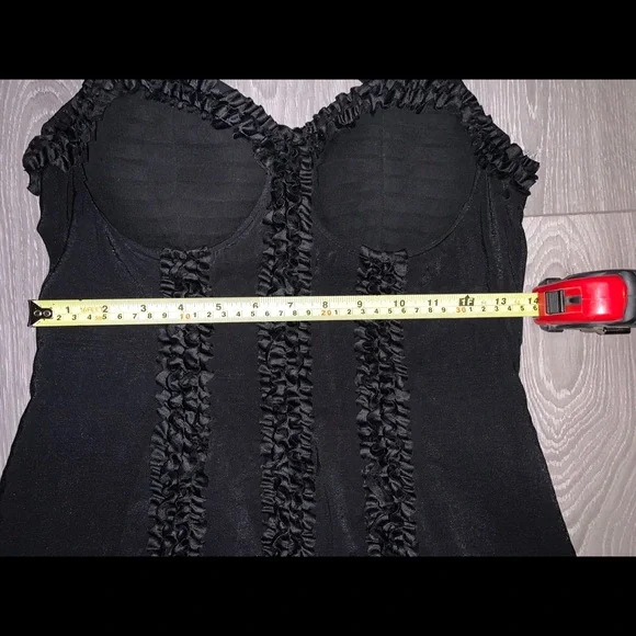 Black Bustier Ruffle Dress - Picture 8 of 10